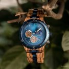 Collection Delicate Quartz Chronograph Watch Wood Men Day Night Display GT111 3