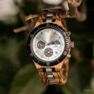 Collection Delicate Quartz Chronograph Watch Wood Men Day Night Display GT111 2