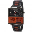 New Square Wood Watch 2022 for Men Personalized Waterproof Quartz GT095 1A custom