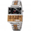 New Square Wood Watch 2022 for Men Personalized Waterproof Quartz GT095 3A custom