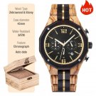 Watches for Men Wooden Customized Combined Stainless Steel Chronograph T134 1