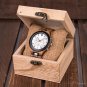 Mens Watch Brown Wood Military Quartz Chronograph Timepiece R22 2