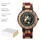 Men Wood Watches Handmade Compass Wooden Customized Viking Symbols Sleipnir 3