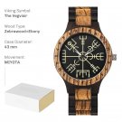 Men Wood Watches Handmade Compass Wooden Customized Viking Symbols Vegvisir 2