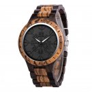 Wood Brown Watches for Men Viking Warriors Symbol Custom Logo GT099 1