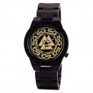 Wood Black Watches for Men Viking Warriors Symbol Custom Logo GT093 1A