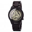 Wood Black Watches for Men Viking Warriors Symbol Custom Logo GT093 2A