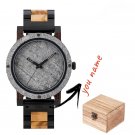 New Stone grey Watch for Men 2022 Wooden Band Personalized GT089 1A you name