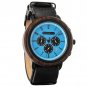 Mens Wood Watch Luxury Stainless Steel Quartz Chronograph GT056 3