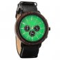 Mens Wood Watch Luxury Stainless Steel Quartz Chronograph GT056 2