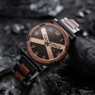 Mens Watch Wooden Waterproof Stainless Steel 45mm Japanese Quartz Movement Customized GT105 2A