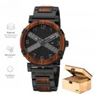 Mens Watch Wooden Waterproof Stainless Steel 45mm Japanese Quartz Movement Customized GT105 1A