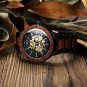Automatic Machinery Waterproof Watch for Men Wooden Stainless Steel Custom GZ010 2A