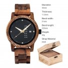 Wood Watches for Men Auto Date Handmade Quartz Personalized T132 1 woodbox