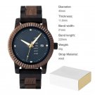 Wood Watches for Men Auto Date Handmade Quartz Personalized T132 2 paperbox
