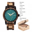 Wood Watches for Men Auto Date Handmade Quartz Personalized T132 3 4woodbox