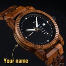 Wood Watches for Men Auto Date Handmade Quartz Personalized T132 1 your name
