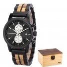 Wooden Mens Watch Luxury Sports Quality Quartz Movement Custom Chronograph GT116 1A