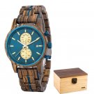 Wooden Mens Watch Luxury Sports Quality Quartz Movement Custom Chronograph GT116 2A