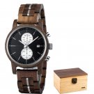 Wooden Mens Watch Luxury Sports Quality Quartz Movement Custom Chronograph GT116 3A