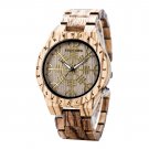 Zegarek Meski Vegvisir Wooden Watch Women Men Runic Circle with Golden Helm of Awe Hand GT016 2A
