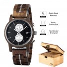 New High Quality Wooden Mens Watch Sports Quartz Movement Chronograph GT116 3