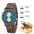 New High Quality Wooden Mens Watch Sports Quartz Movement Chronograph GT116 2