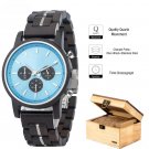 New High Quality Wooden Mens Watch Sports Quartz Movement Chronograph GT115 1