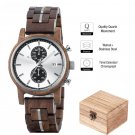 New High Quality Wooden Mens Watch Sports Quartz Movement Chronograph GT116 4 7BOX