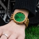 Casual Ladies Quartz Watch Fashion Gift Birthday Montre Femme Olive Wood GT096 1A