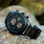 Waterproof Watch for Men Japanese Quartz Movement Luxury Steel Wooden GT107 1A