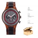 New Wooden Retro Watch for Men Luxury Sports Quartz 2022 Chronograph GT117 2