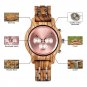 Chronograph Wooden Watch His and Hers for Women 3 Handmade with Calendar 40MM