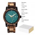Wood Watches for Men Customized Lightweight Quartz with Display Week Auto Date T132 3 43mm