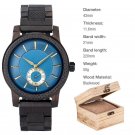Stylish Wood Watch for Men 43mm Handmade Lightweight Customized T131 1 wood box