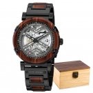 Automatic Mechanical Waterproof Watch for Men Luxury Wooden Metal GT104 3A