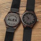 Custom Groomsmen Gift Men Watch Wood Personalized Best Wedding with Free Engraving