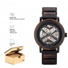 New Watch for Men 2022 Wooden Stainless Steel Combination Skeleton Automatic GT119 1