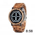 Digital Men Watches Zebra Wooden Strap Come White LED 4
