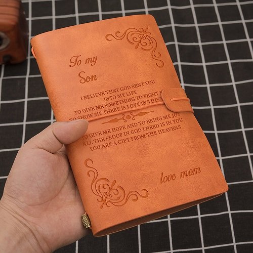 Customized Journal Engraved PU Leather Notebook Emboss Diary Week Planner NB015