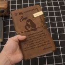 Engraved Genuine Leather Journal Custom Message Notebook Diary Gift Family NB006