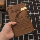 Engraved Genuine Leather Journal Custom Message Notebook Diary Gift Family NB007