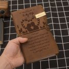 Engraved Genuine Leather Journal Custom Message Notebook Diary Gift Family NB009