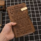 Engraved Genuine Leather Journal Custom Message Notebook Diary Gift Family P038887
