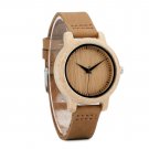 Couple Bamboo Watch 37MM women Genuine Leather Band Engrave Name Customized Couple Bamboo Watch 37MM women Genuine Leather Band Engrave Name Customized