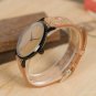 Wooden Watches Men Quartz Dial Genuine Leather Strap