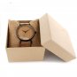 Wooden Watches Men Quartz Dial Genuine Leather Strap