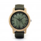 BRONZE Nylon Watch Men Bamboo Band Case Quartz Movement