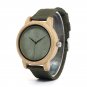 Black Nylon Watch Men Bamboo Band Case Quartz Movement