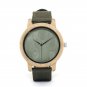 Black Nylon Watch Men Bamboo Band Case Quartz Movement